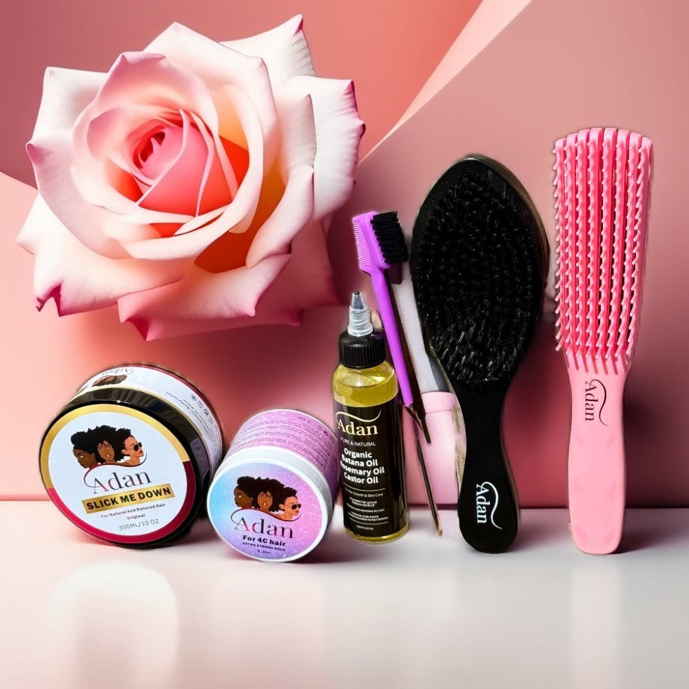 Slick and Grow Master kit ( with free edges brush and free detangler brush )