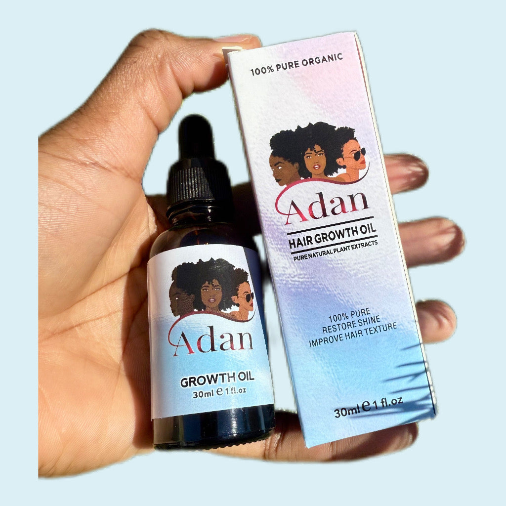 Adan Hair Growth Oil ( Silk and seal oil ) for moisture , shine and breakage protection)