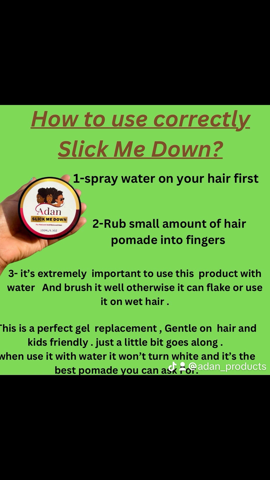 Two slick me down with a free edge tamer or edge control for 4c hair