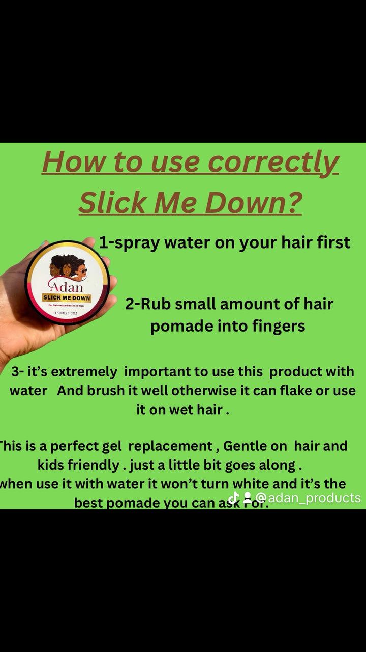 Two slick me down with a free edge tamer or edge control for 4c hair