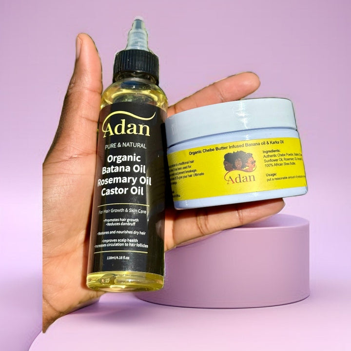 Luxurious Organic Hair Growth Butter Infused With Chebe, Karkar Oil & Batana Oil
