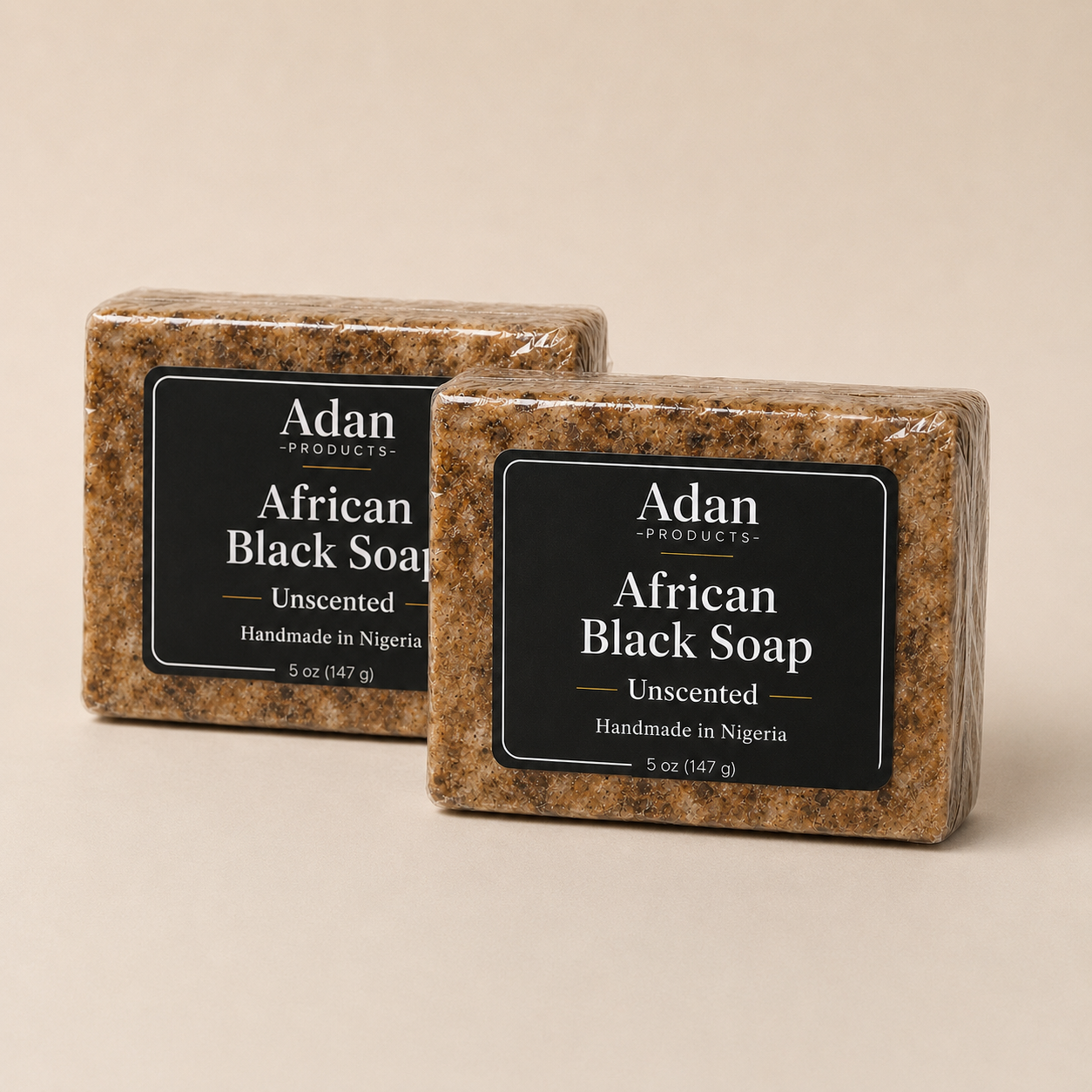 Adan African Black Soap Handmade in Nigeria  (5 oz each )