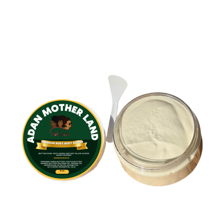 Adan Mother Land Body Butter with BATANA SKin REPAIR BUTTER NO FRAGRANCE OILS ONLY ESSENTIAL OILS