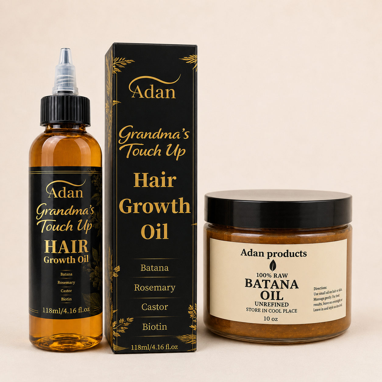 Adan Batana Oil for Hair Growth: Handmade in Honduras 100% Raw Batana Oil -