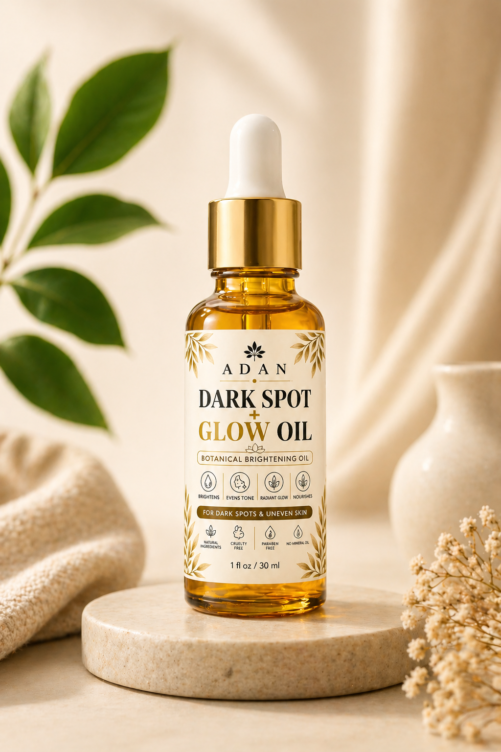 Adan Dark Spot + Glow Facial Oil | My Sister’s 20-Year Glow Secret (Fragrance free! )
