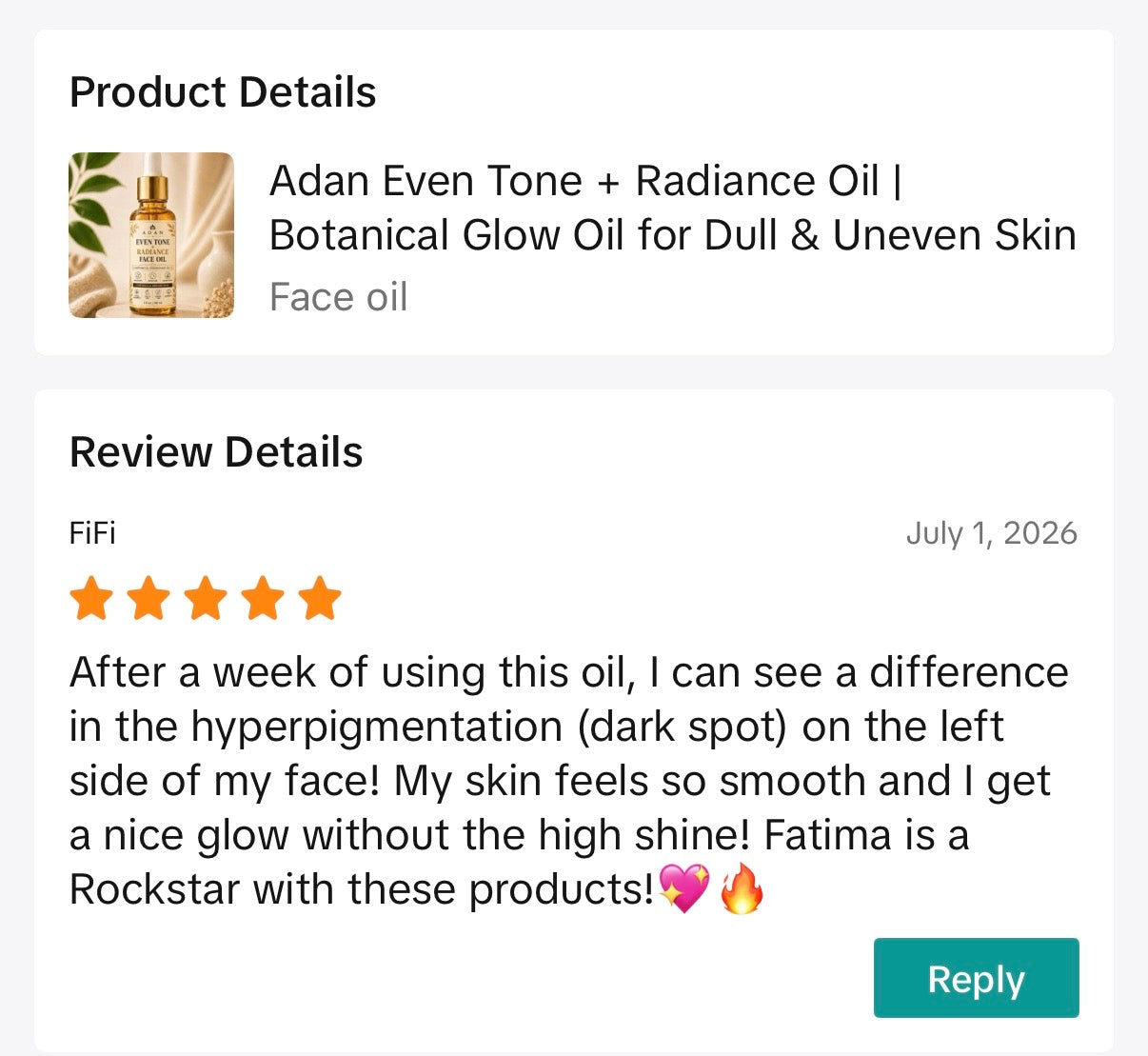 Adan Dark Spot + Glow(Fragrance free! )