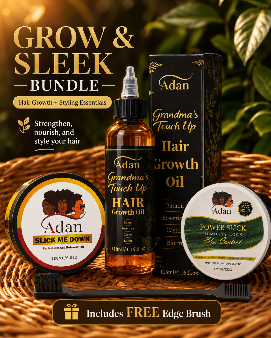 The Perfect Combo for slicked hair (two products)