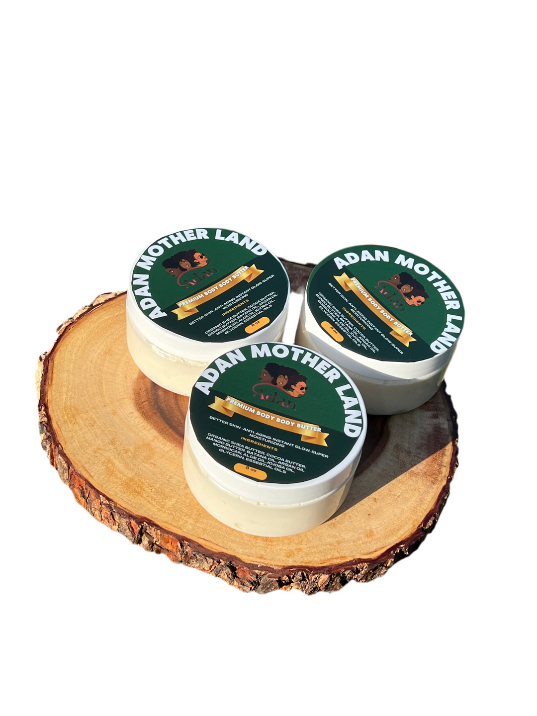 Adan Mother Land Body Butter with BATANA SKin REPAIR BUTTER NO FRAGRANCE OILS ONLY ESSENTIAL OILS