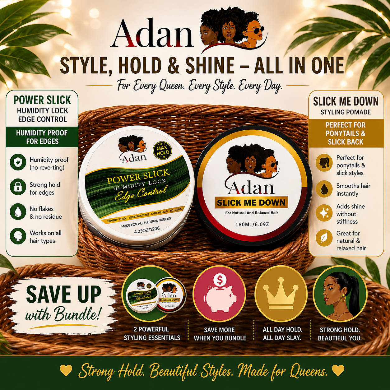 Adan slick me down ( Hair pomade  )