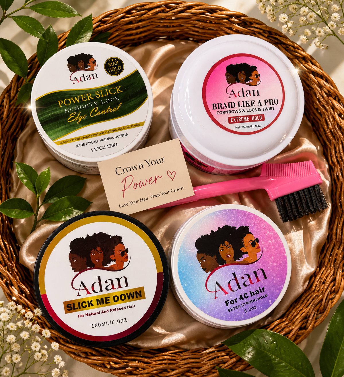 Adan Bundle Slick & Slay ( The ultimate flex ) Free shipping free edges brush
