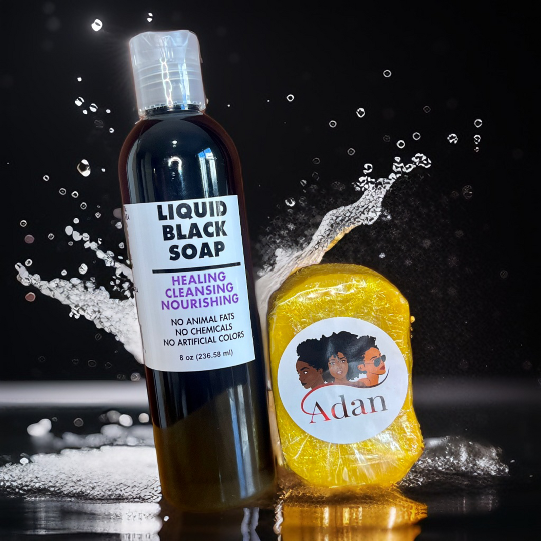 African Liquid Black  Soap and Turmeric soap