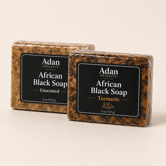 Adan African Black Soap Handmade in Nigeria  (5 oz each )