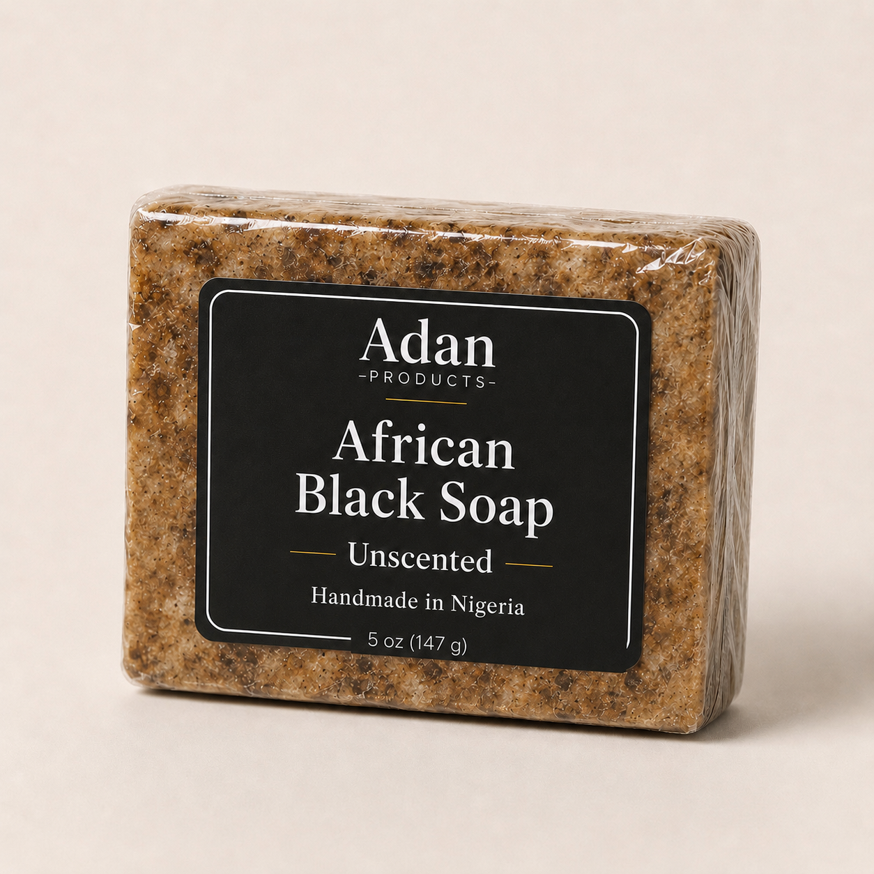 Adan African Black Soap Handmade in Nigeria  (5 oz each )