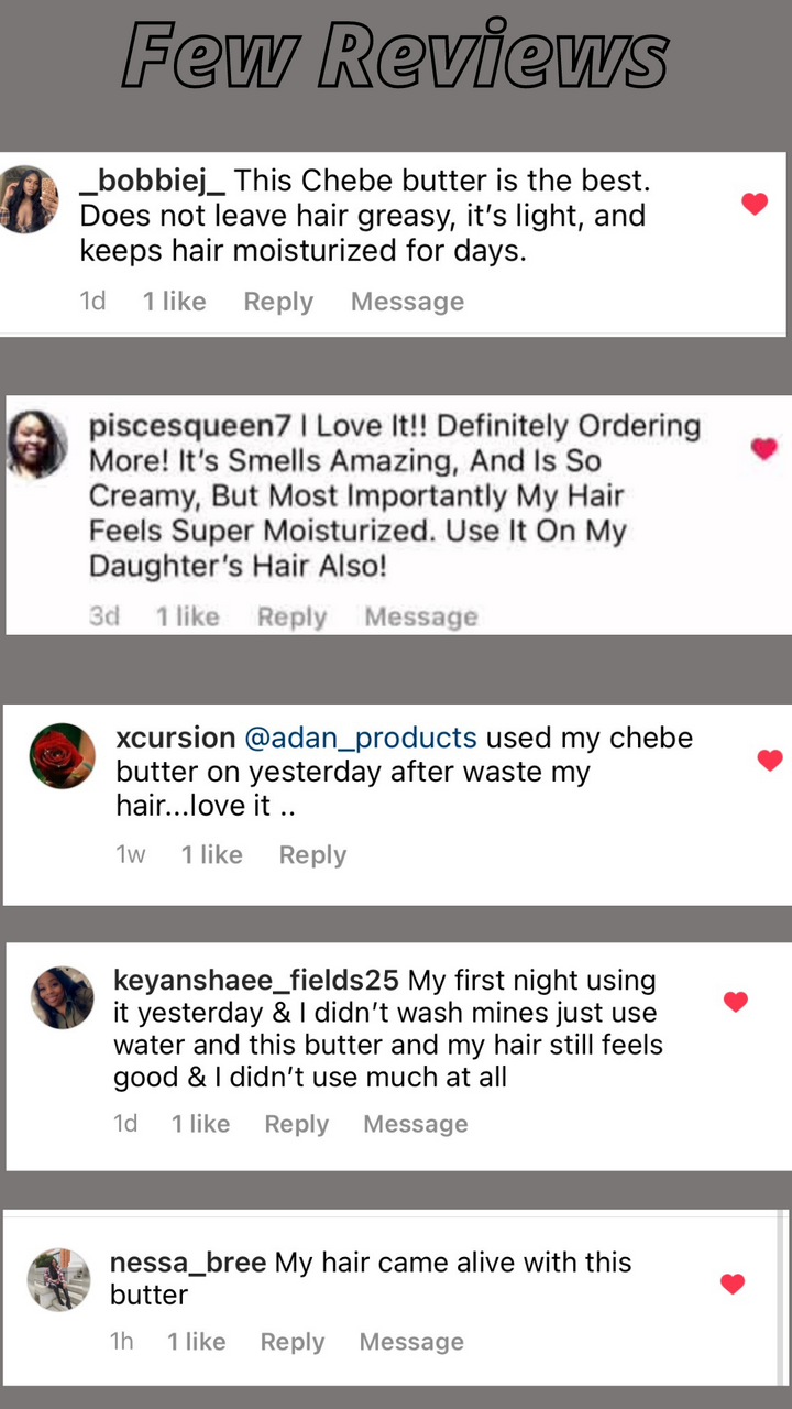 Luxurious Organic Hair Growth Butter Infused With Chebe, Karkar Oil & Batana Oil