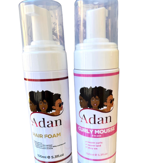ADAN PREMIUM HAIR FOAM AND PREMIUM CURLY MOUSSE
