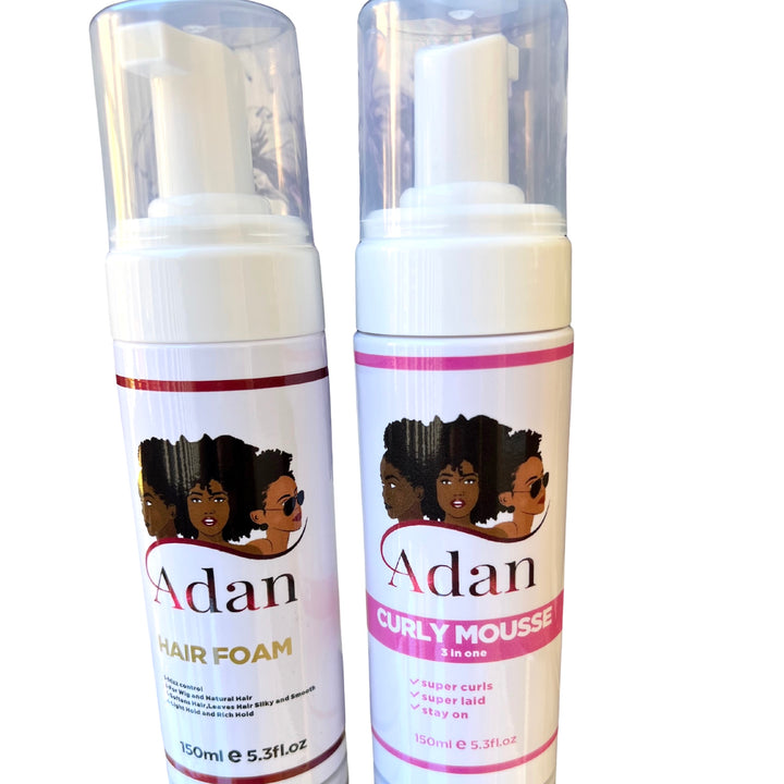 ADAN PREMIUM HAIR FOAM AND PREMIUM CURLY MOUSSE