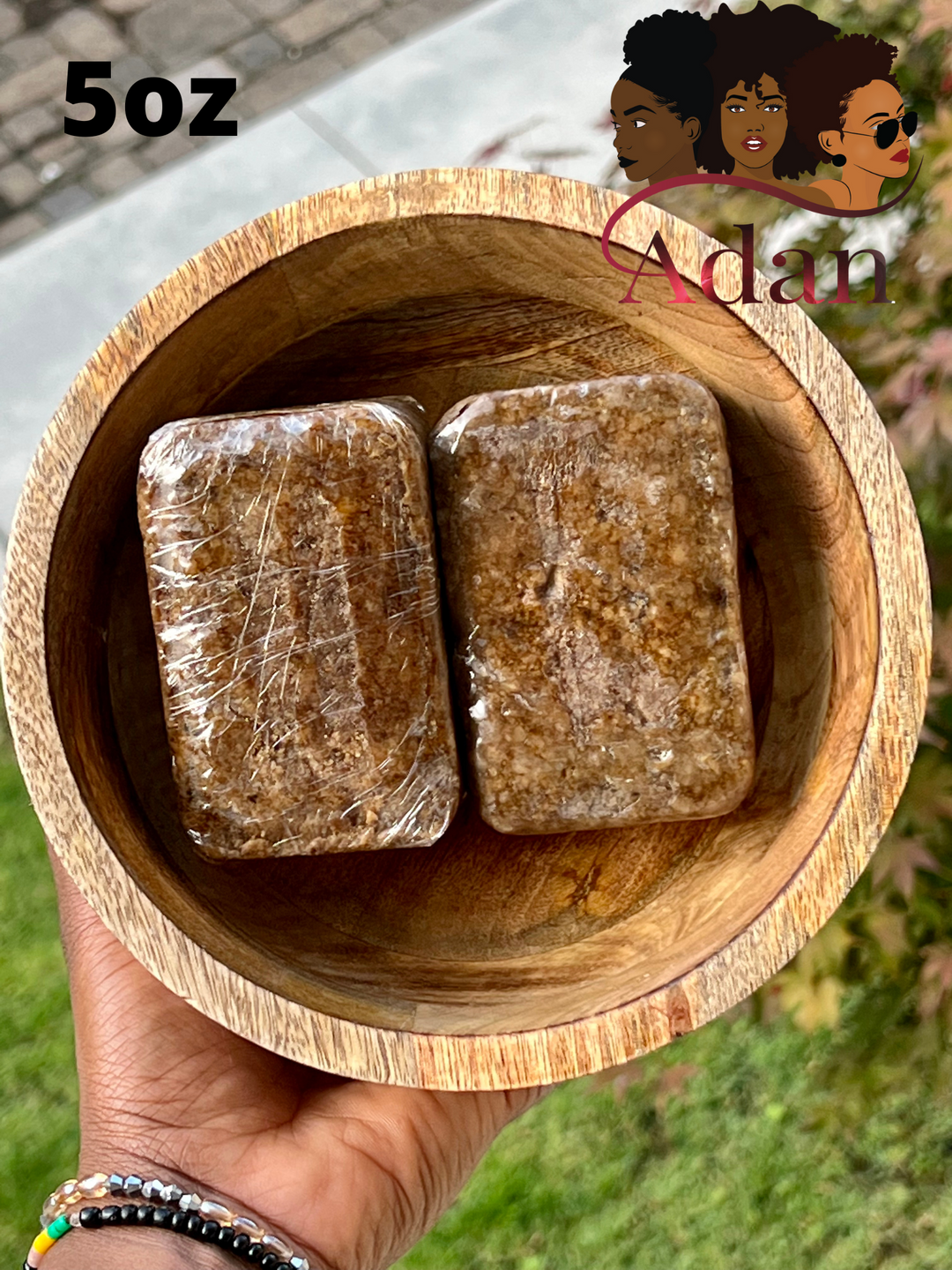 100% Organic  African Black Soap (2 bars, 10oz )Uncented
