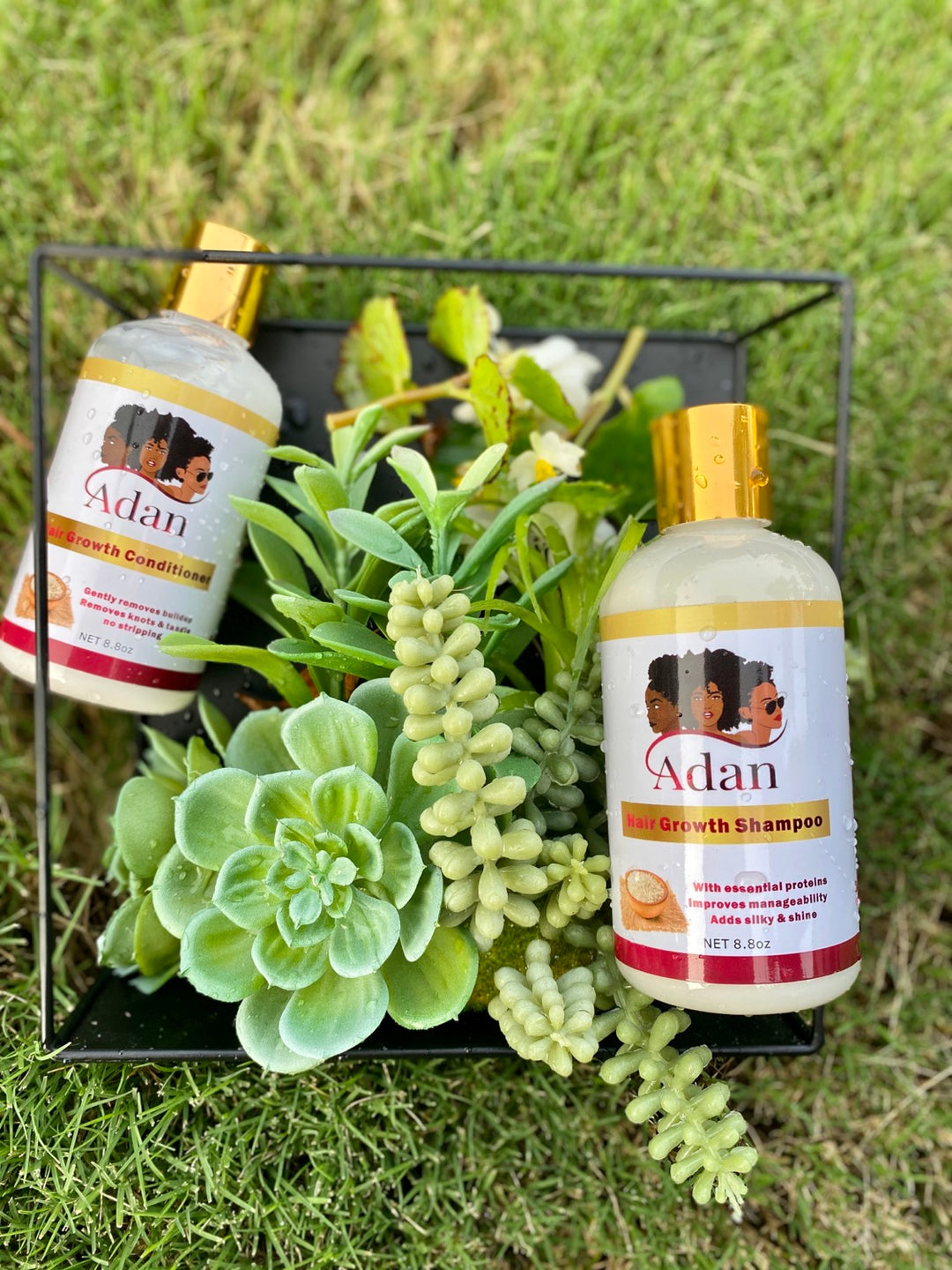 Adan Hair Growth Shampoo And Hair Growth Conditioner