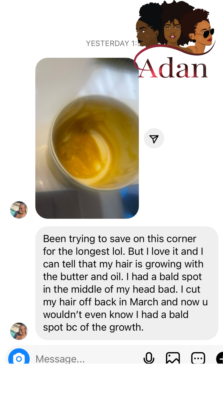 Luxurious Organic Hair Growth Butter Infused With Chebe, Karkar Oil & Batana Oil